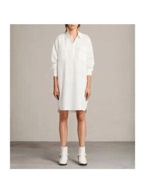 Allsaints White Lamont Shirt Dress
